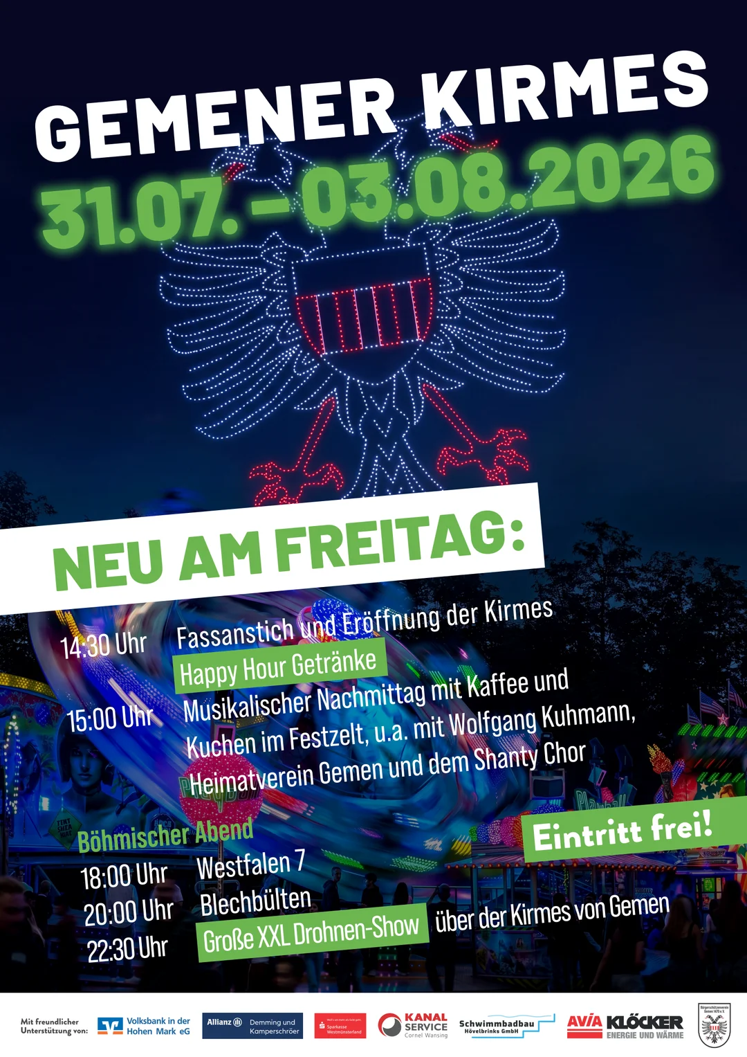 Plakat Gemener Kirmes 2026